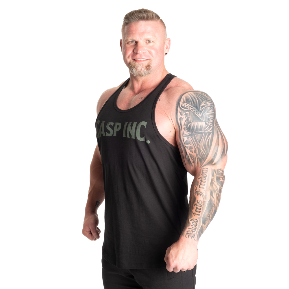 GASP Essential T-Back - Black/Green