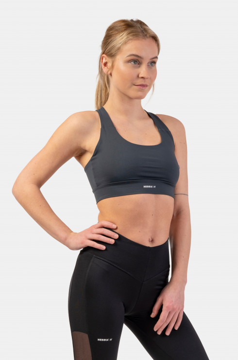 Nebbia Active Sports Bra with medium impact 413 dark grey