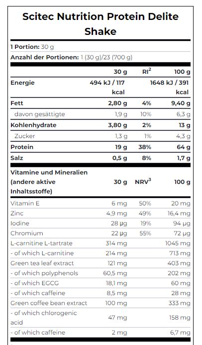 Scitec Nutrition Protein Delite Shake (700g Dose)