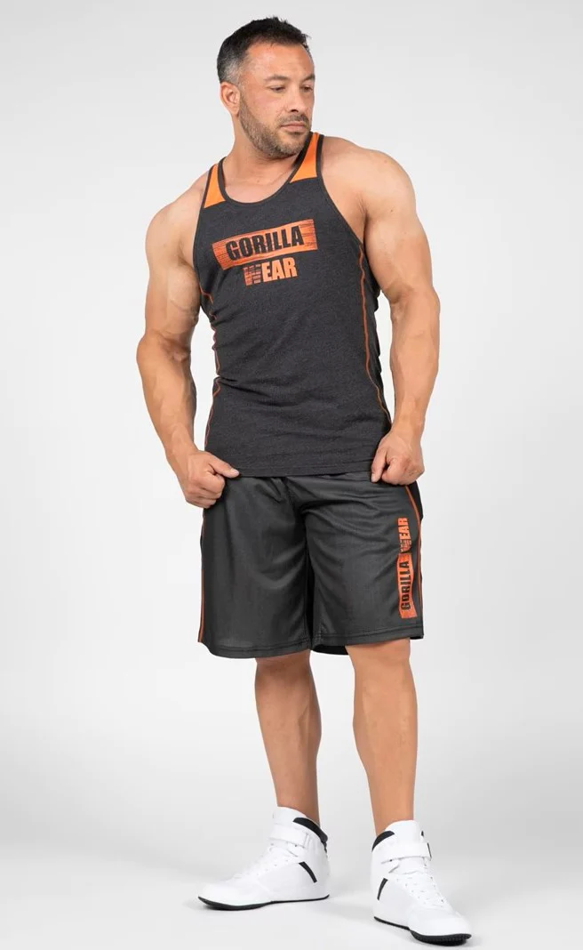 Gorilla Wear Wallace Mesh Shorts Grau/Orange