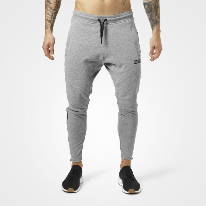 Better Bodies Harlem Zip Pants GREY MELANGE