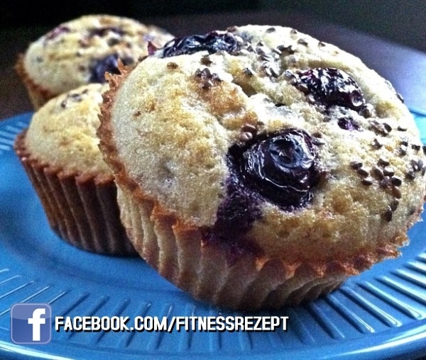 Blaubeer Protein Muffins