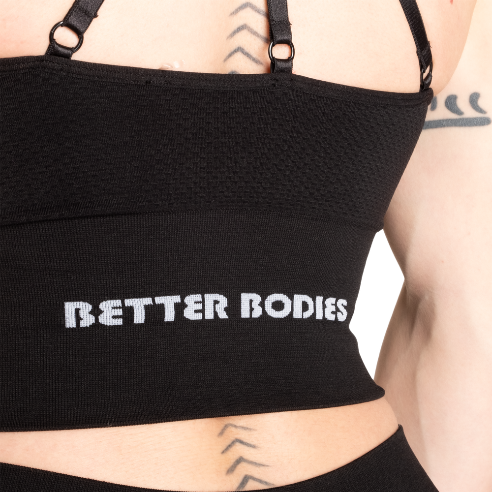 Better Bodies Rockaway Bra - Black Melange