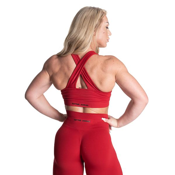 Better Bodies Scrunch Sports Bra - Chili Red
