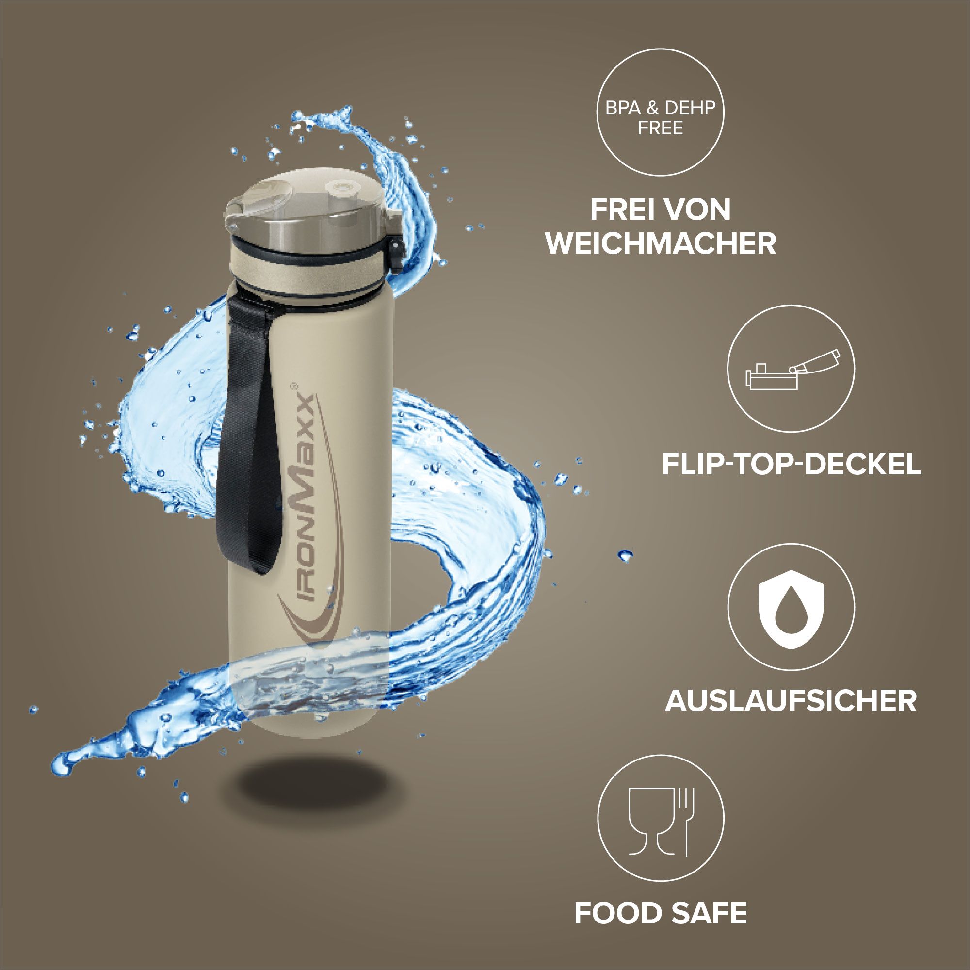 IronMaxx Sport Water Bottle (1000ml)