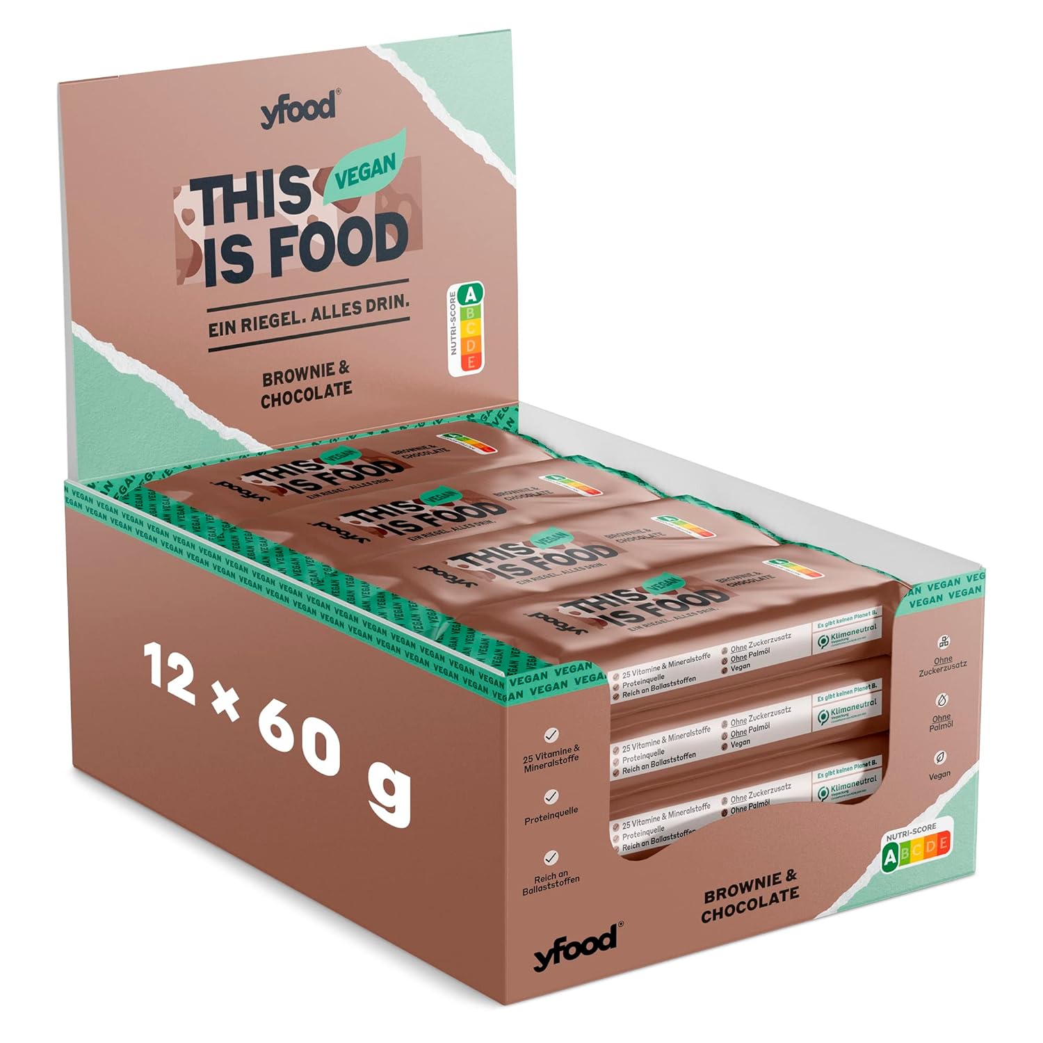 Yfood Vegan Protein Bar (12 x 60G)