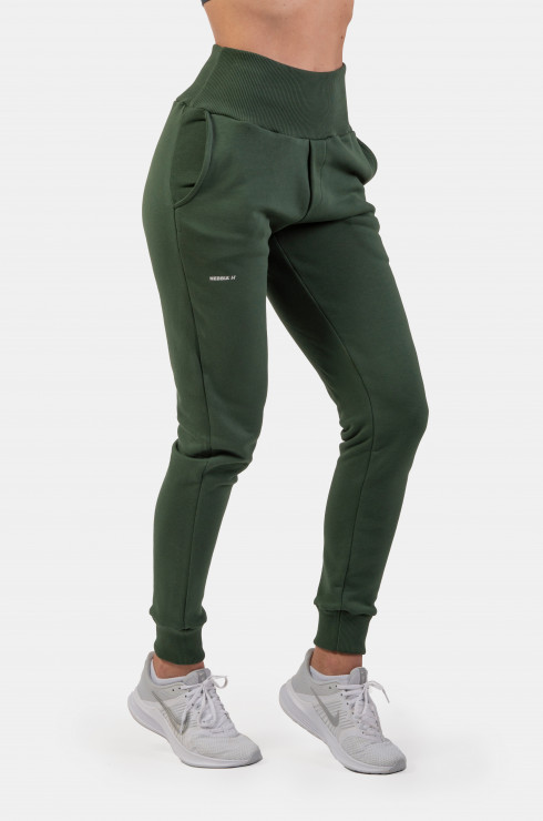 Nebbia High-Waist Loose Fit Sweatpants "Feeling Good" 409 dark green