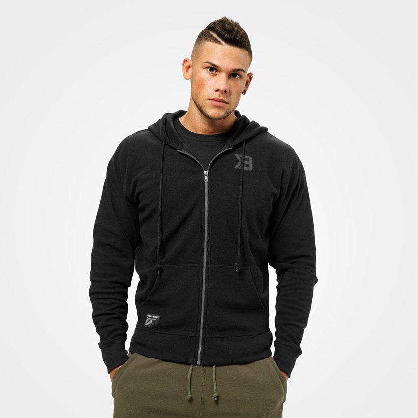 Better Bodies Stanton Zip Hood WASH BLACK