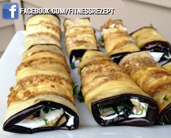 Aubergine-Walnuss Rolls