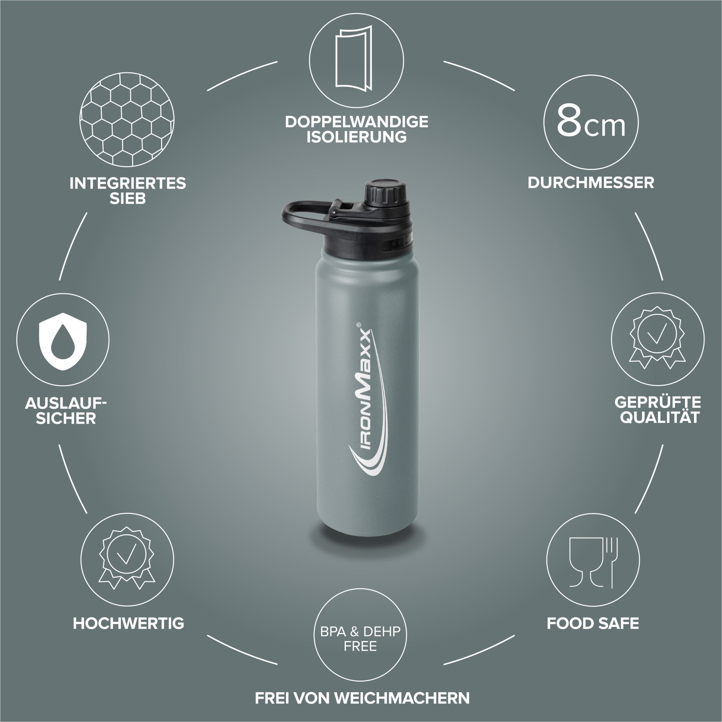 IronMaxx Hot & Cold Bottle (800ml)