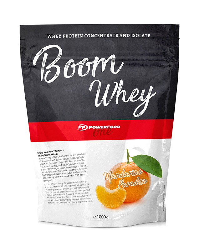 PowerFood One Boom Whey Mandarine (1000g) MHD AKTION