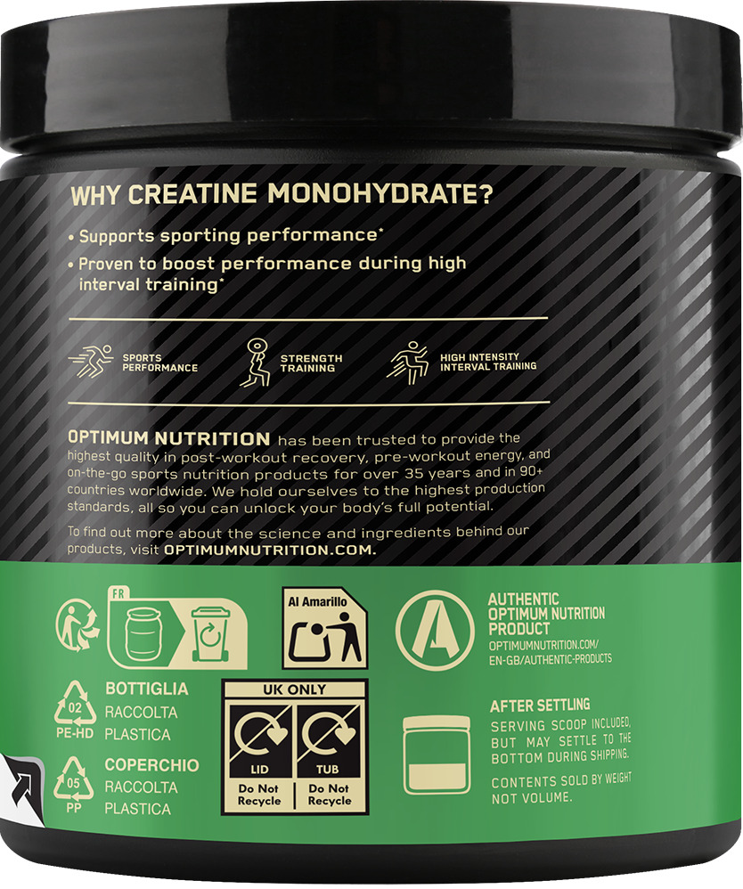 Optimum Nutrition Micronised Creatine Powder (187g Dose)