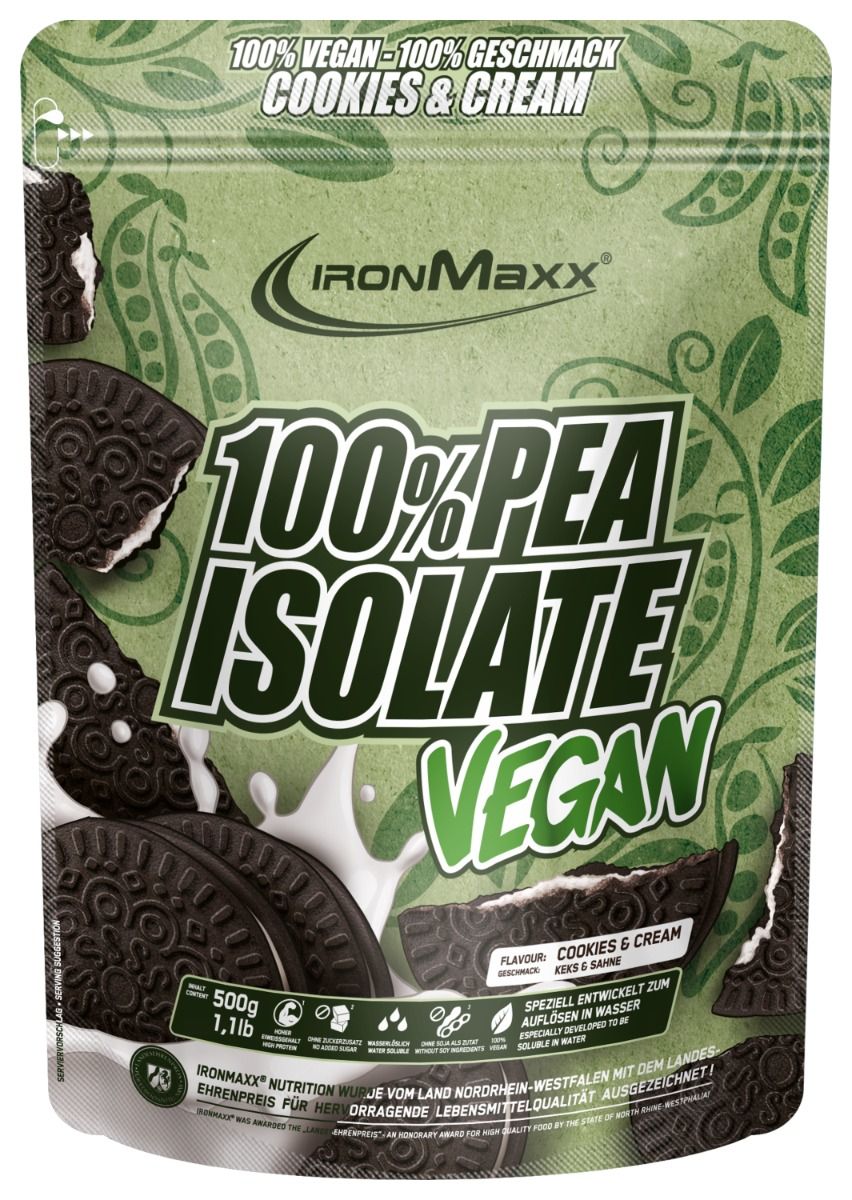 Ironmaxx 100% Pea Isolate Vegan (500G Beutel)