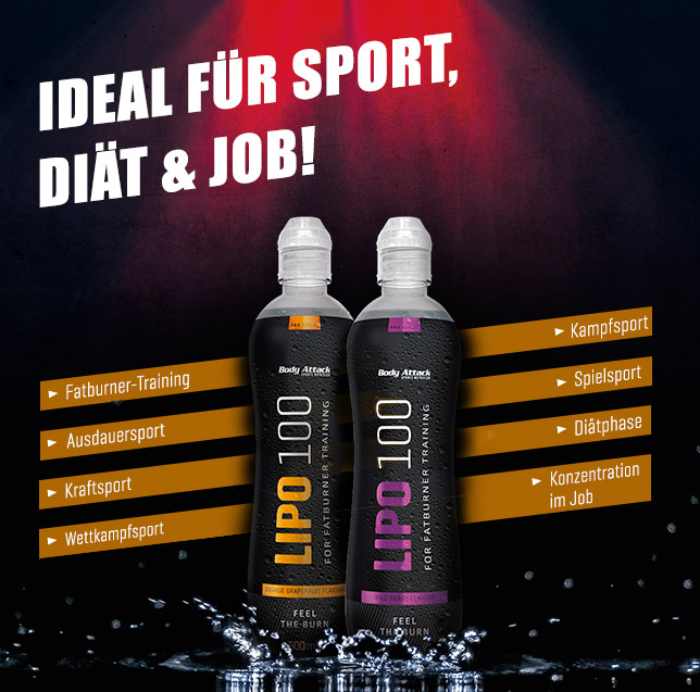 Body Attack Lipo 100 Drink Wildberry (18 x 500ml)