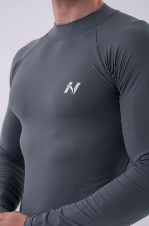 Nebbia Functional T-shirt with long sleeves "Active" 328 grey