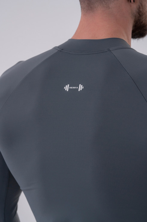 Nebbia Functional T-shirt with long sleeves "Active" 328 grey