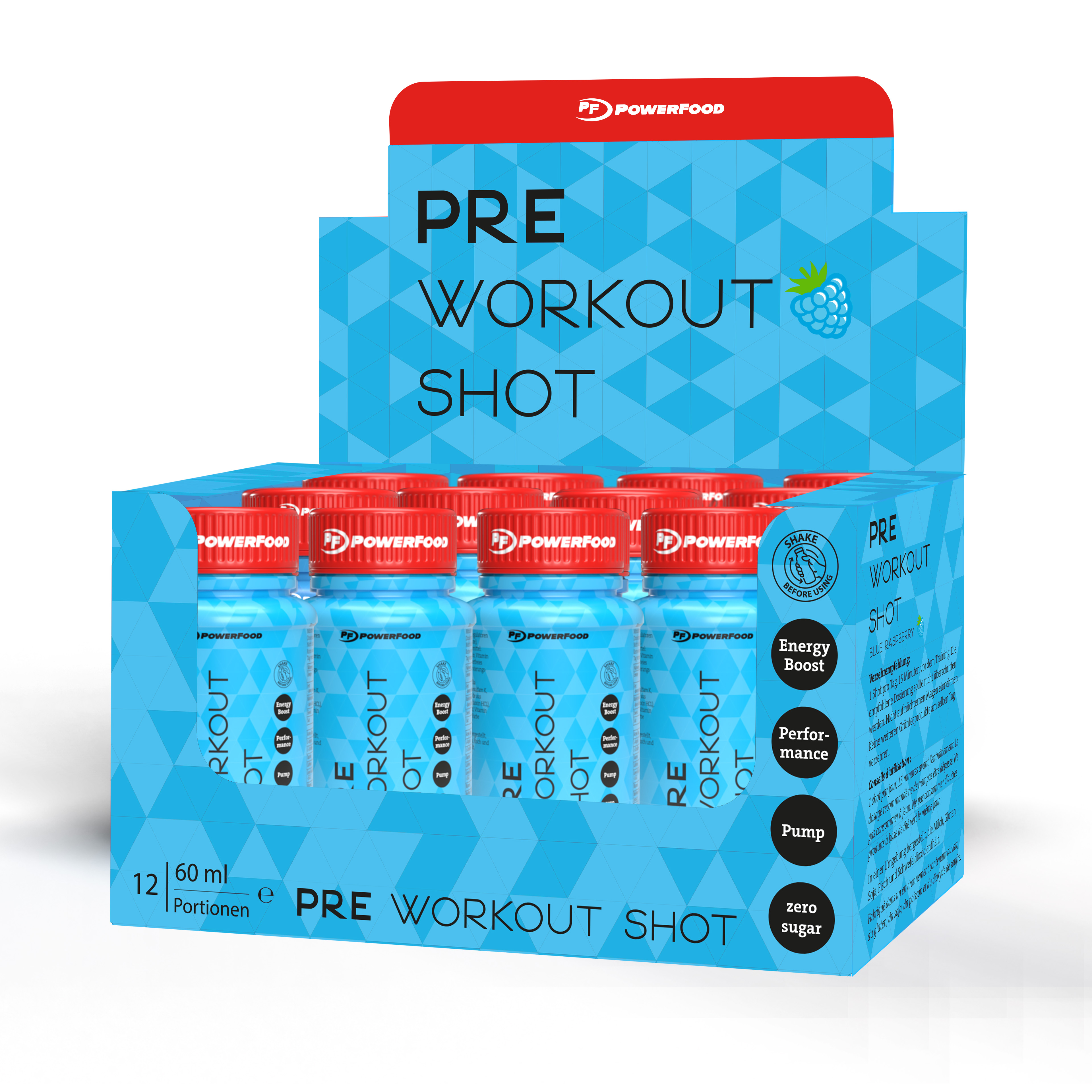 PowerFood One Pre-Workout Shot (12 x 60ml)