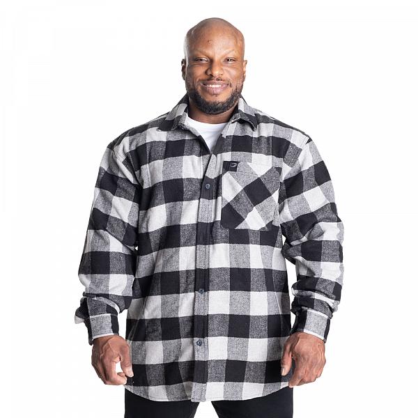 GASP Heavy Flannel Shirt - Grey/Black