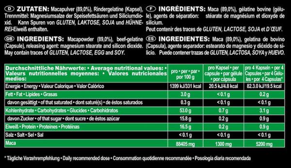 IronMaxx Maca Origin 1300 Tricaps® (260 Caps)