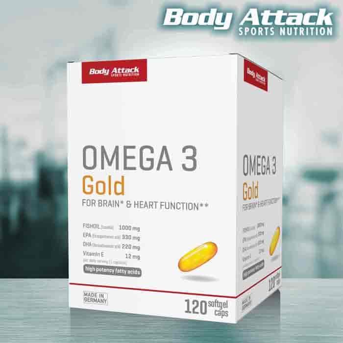 Body Attack Omega 3 Gold (120 Softgel Caps)