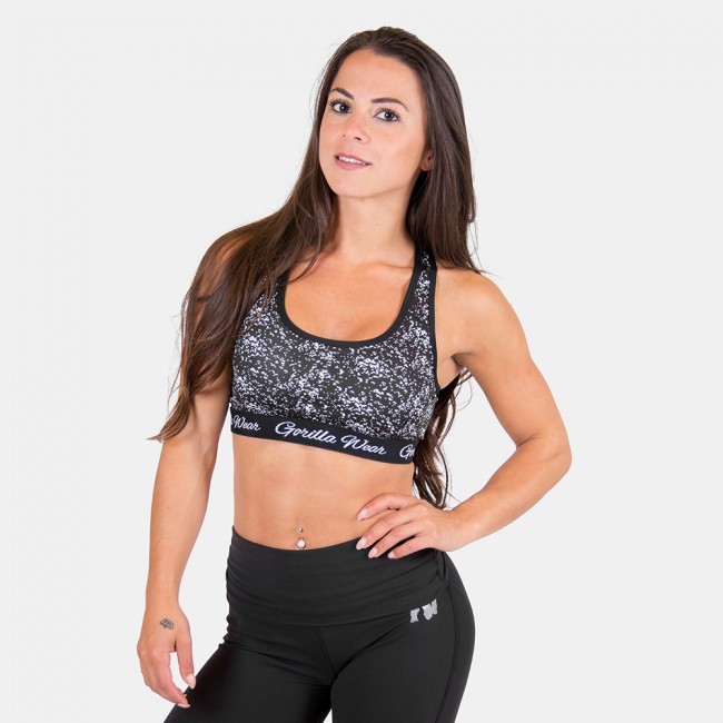 Gorilla Wear Hanna Sports Bra Black/White