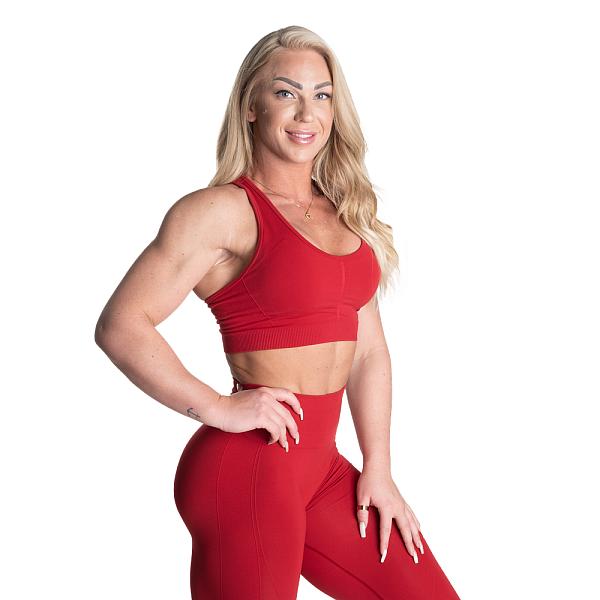 Better Bodies Scrunch Sports Bra - Chili Red