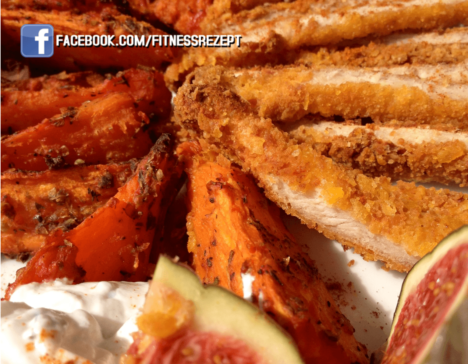 Würzige Süßkartoffelecken mit Kokoshähnchen Sticks