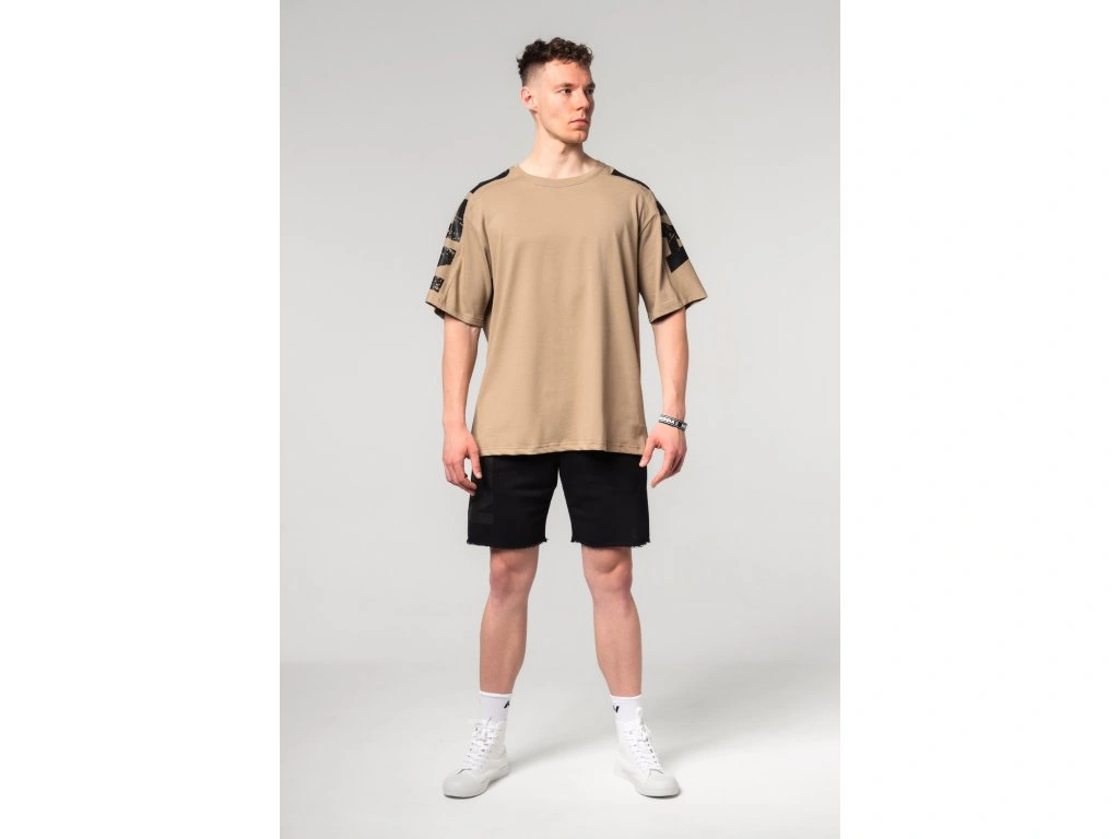 Nebbia Oversized T-Shirt Lifting Club 353 - light brown