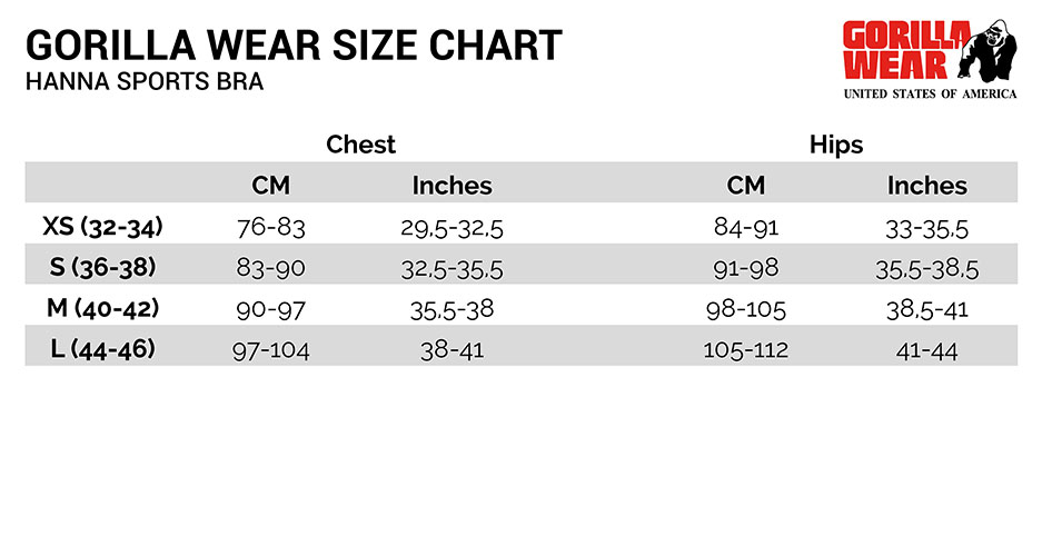 Gorilla Wear Hanna Sports Bra Black/White