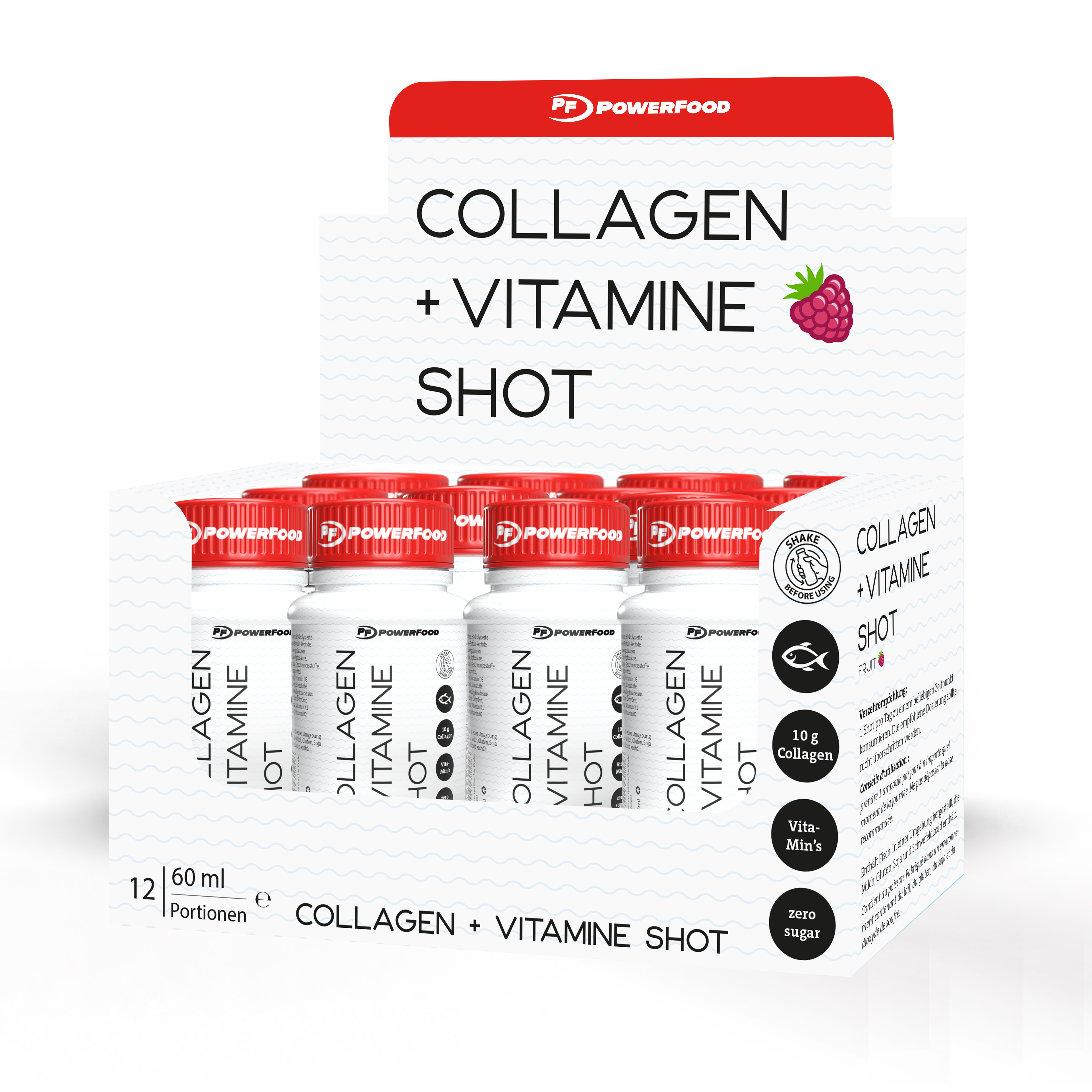 PowerFood Collagen + Vitamine Shot (12 x 60ml)