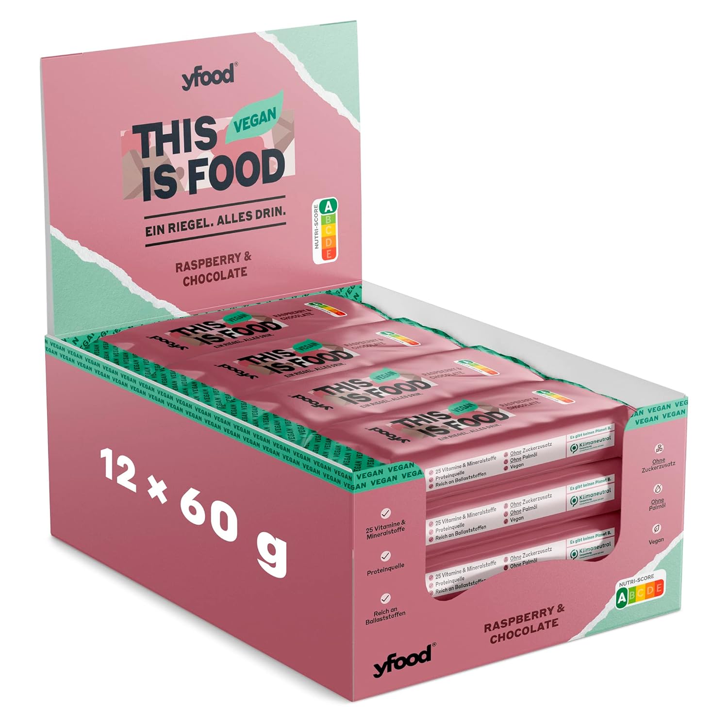 Yfood Vegan Protein Bar (12 x 60G)