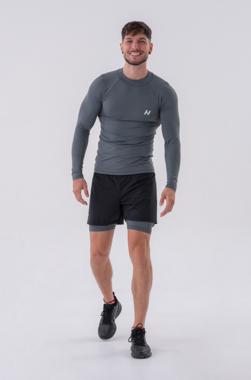 Nebbia Functional T-shirt with long sleeves "Active" 328 grey